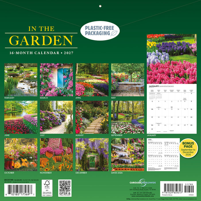 In the Garden 2027 Square Wall Calendar