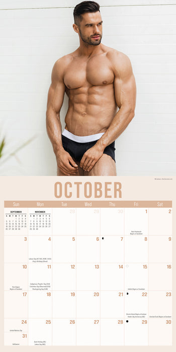 Hunks in Trunks 2027 Square Wall Calendar