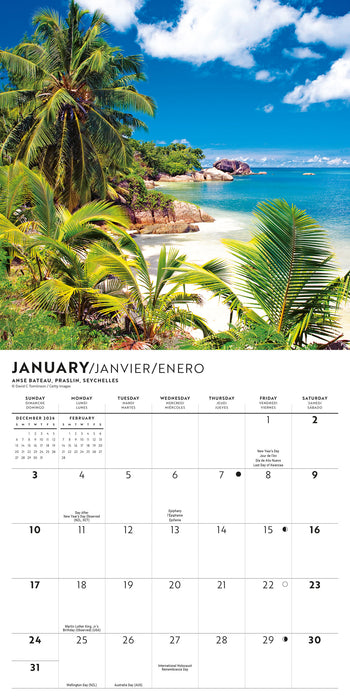 Island Paradise 2027 Mini Wall Calendar
