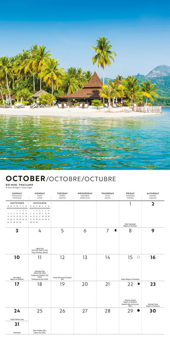 Island Paradise 2027 Mini Wall Calendar