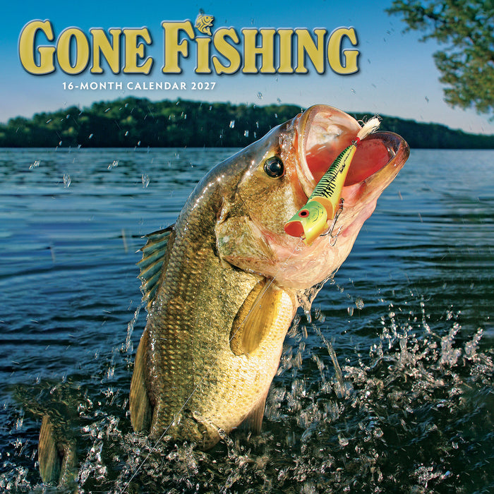 Gone Fishing 2027 Square Wall Calendar