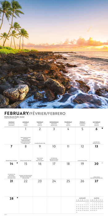 Hawaii 2027 Square Wall Calendar