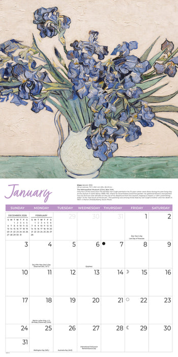 Van Gogh 2027 Square Wall Calendar
