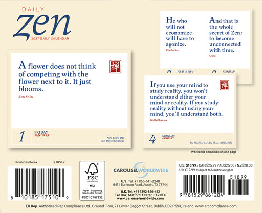 Daily Zen 2027 Page-A-Day Calendar