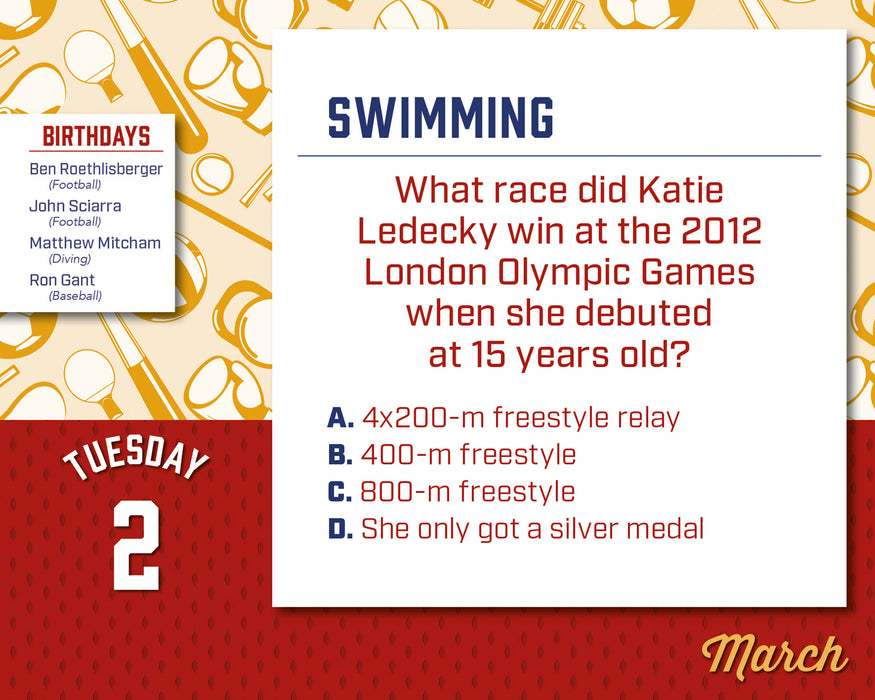 Daily Sports Trivia 2027 Page-A-Day Calendar