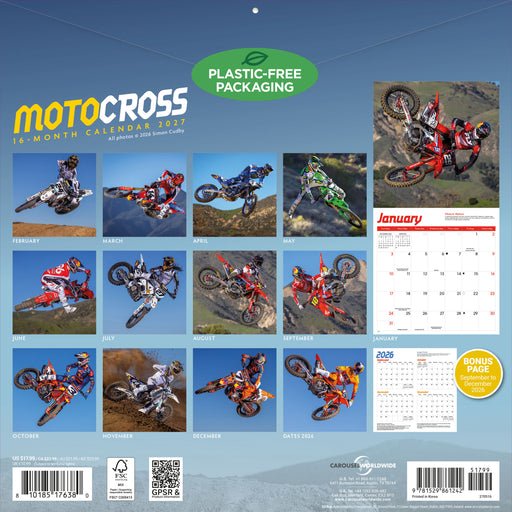 Motocross 2027 Square Wall Calendar