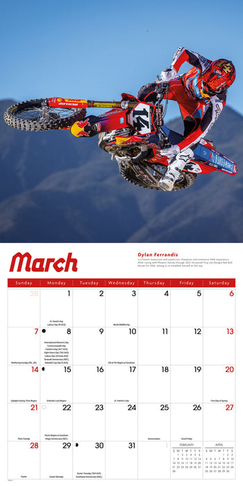 Motocross 2027 Square Wall Calendar