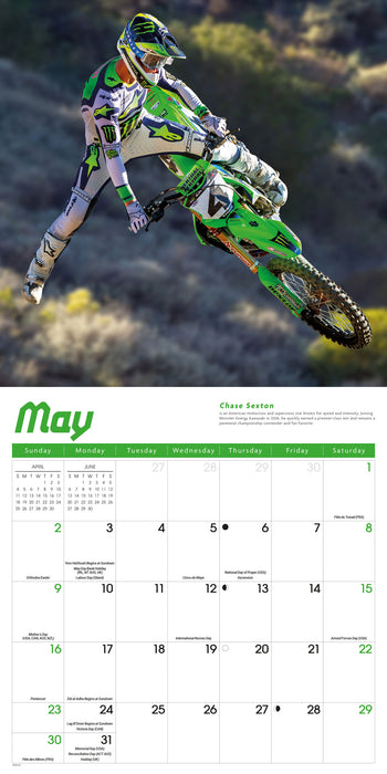 Motocross 2027 Square Wall Calendar