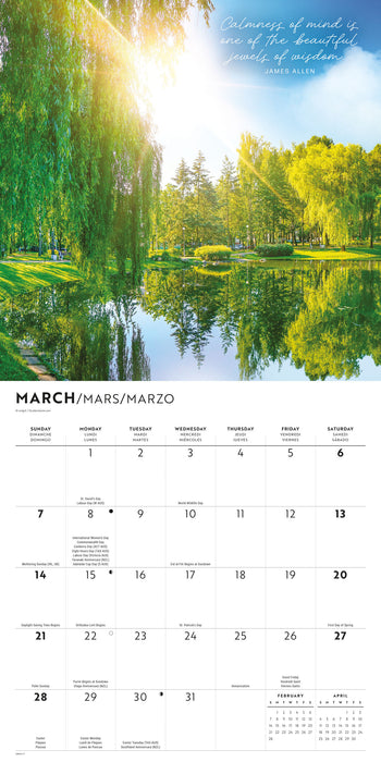 Tranquillity 2027 Square Wall Calendar