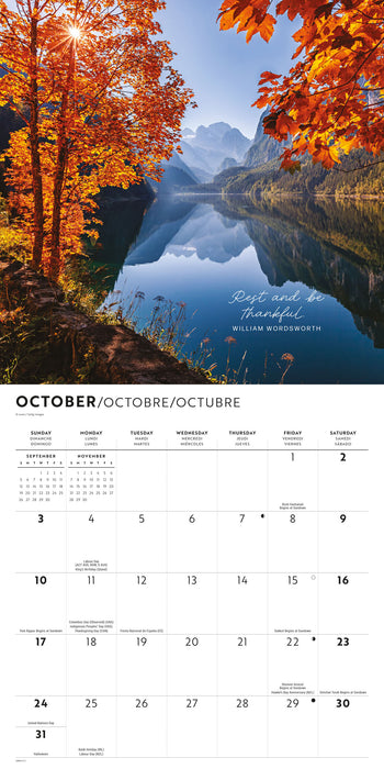 Tranquillity 2027 Square Wall Calendar