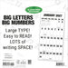 Big Letters Big Numbers 2027 Square Wall Calendar