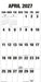 Big Letters Big Numbers 2027 Square Wall Calendar