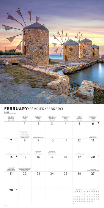 Greek Isles 2027 Square Wall Calendar