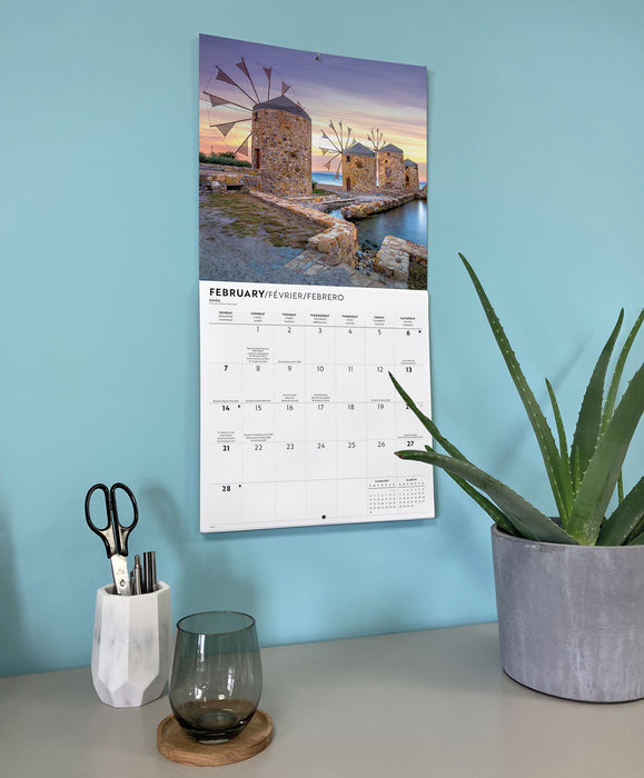 Greek Isles 2027 Square Wall Calendar
