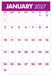 Monster Grid 2027 Large Wall Calendar