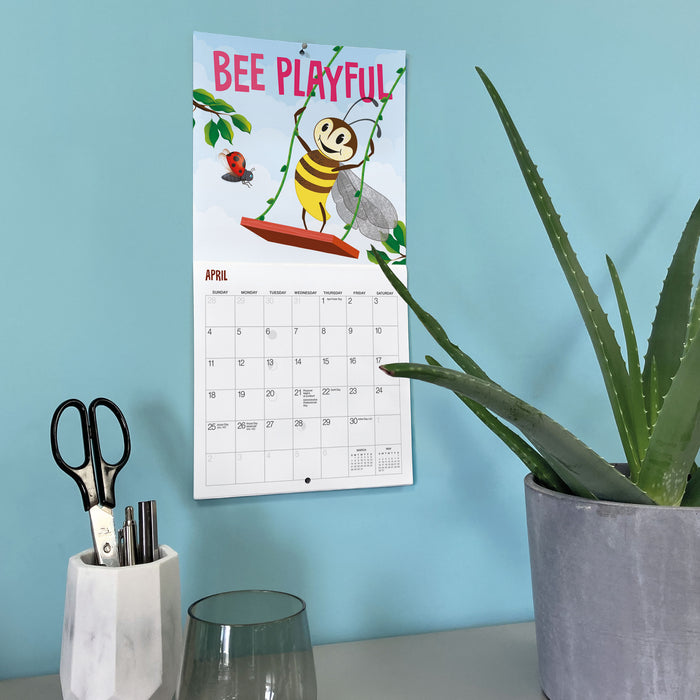 Bee Happy 2027 Mini Wall Calendar