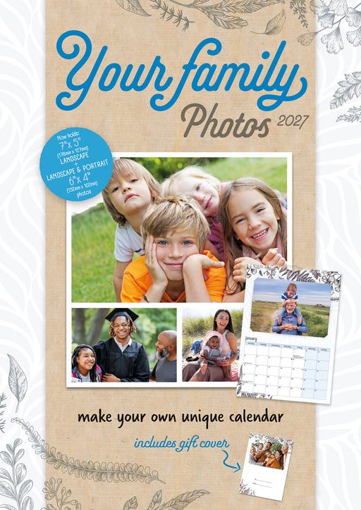 Your Family Photos 2027 A4 Wall Calendar