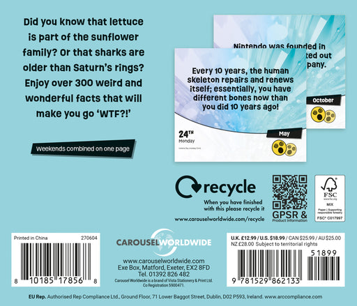 WTF Weird True Facts 2027 Page-A-Day Calendar