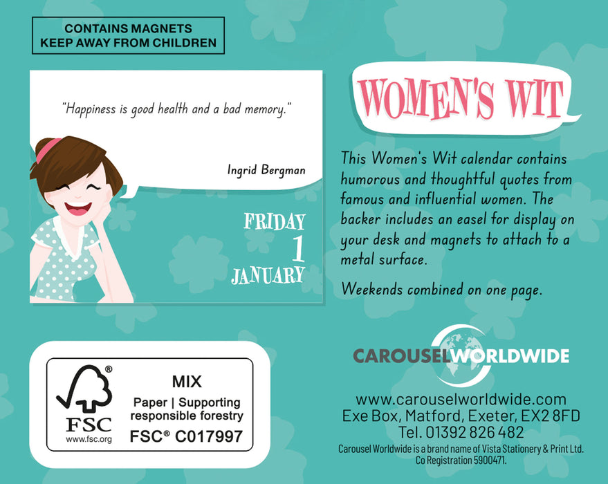 Womens Wit 2027 Mini Page-A-Day Calendar