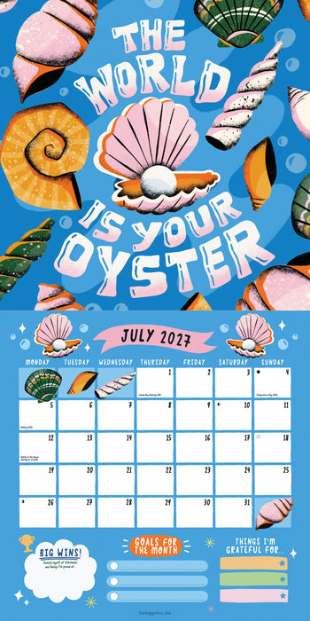 Happiness Club 2027 Square Wall Calendar