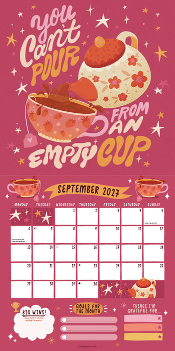 Happiness Club 2027 Square Wall Calendar