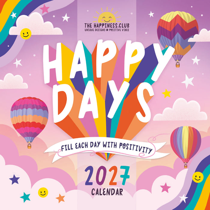 Happiness Club 2027 Square Wall Calendar