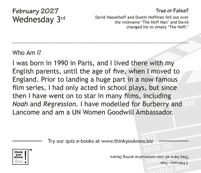 Think You Know Films 2027 Page-A-Day Calendar