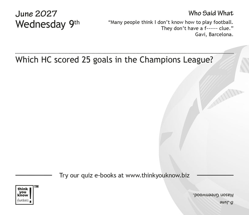 Think You Know Football 2027 Page-A-Day Calendar