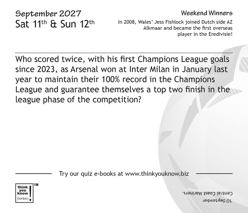 Think You Know Football 2027 Page-A-Day Calendar