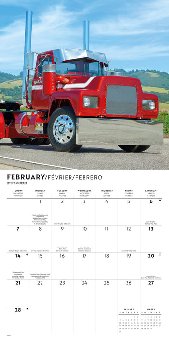Trucks 2027 Square Wall Calendar