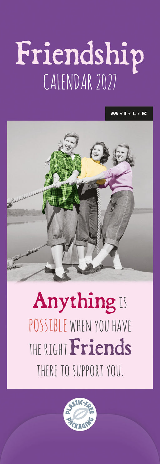 Milk Friendship 2027 Slimline Wall Calendar