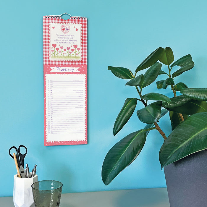 To My Mum Heartwarmers 2027 Slimline Wall Calendar