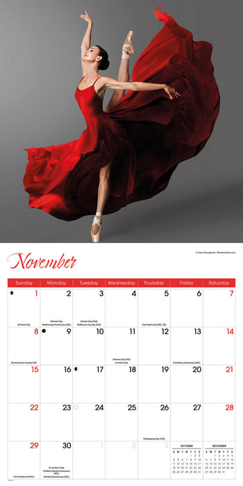 Ballet 2026 Square Wall Calendar