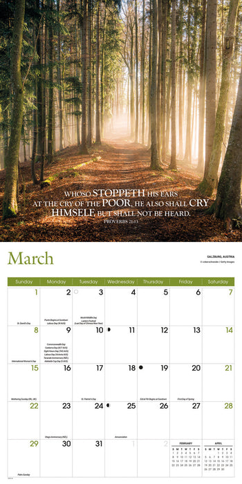 Bible Verses 2026 Square Wall Calendar