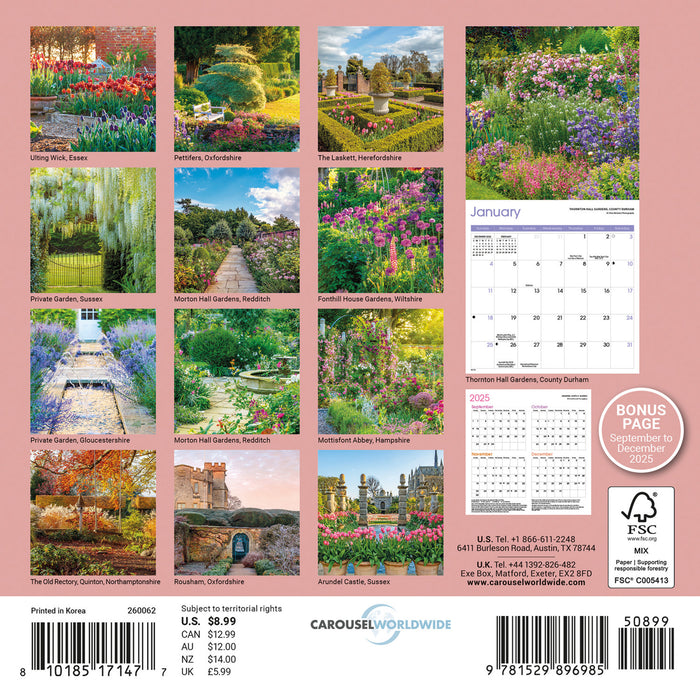 Gardens 2026 Mini Wall Calendar
