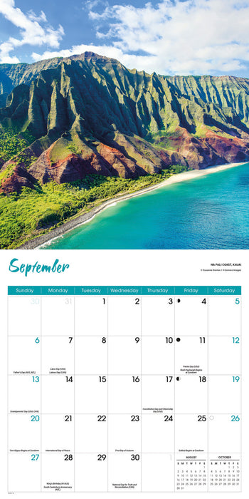 Hawaii 2026 Square Wall Calendar