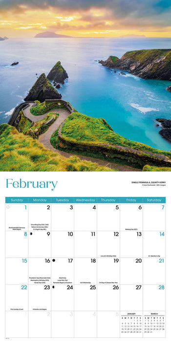 Ireland 2026 Square Wall Calendar