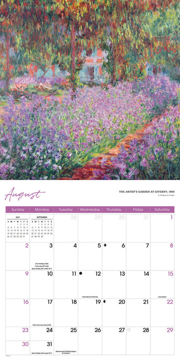 Monet 2026 Square Wall Calendar