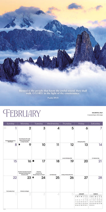 Psalms 2026 Square Wall Calendar