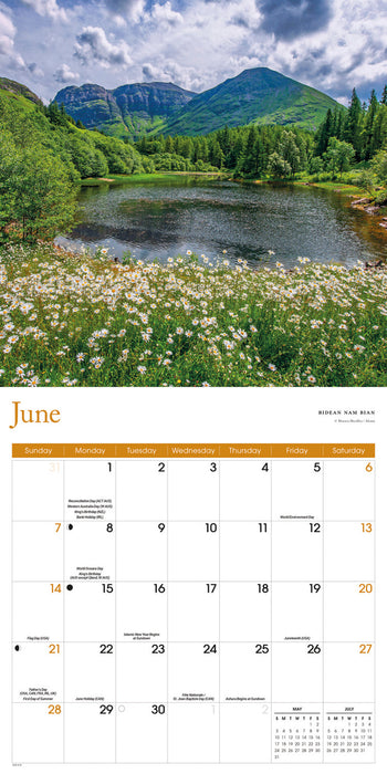 Scotland 2026 Square Wall Calendar