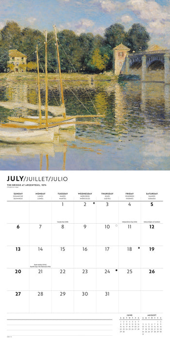 2025 Monet Wall Calendar