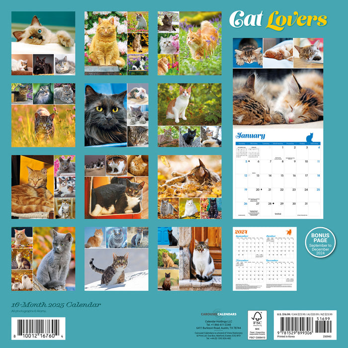 2025 Cat Lovers Wall Calendar