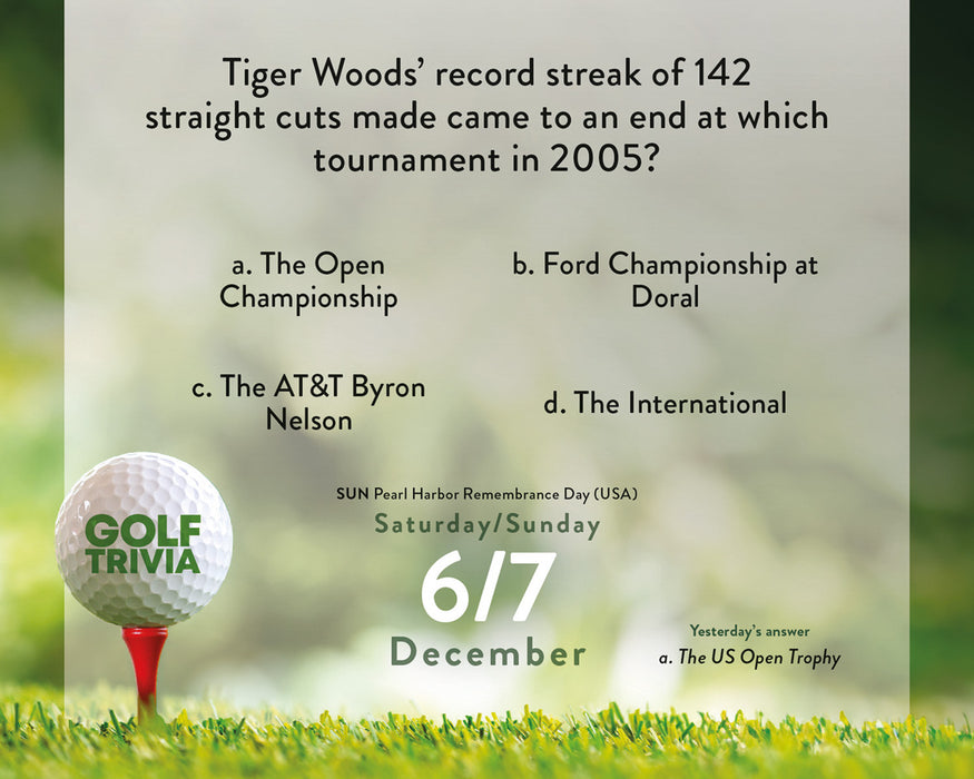 2025 Golf Trivia Page-A-Day Calendar