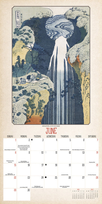 2025 Japanese Woodblocks Wall Calendar