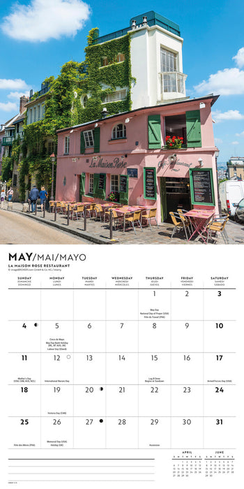 2025 Parisian Lifestyle Mini Wall Calendar