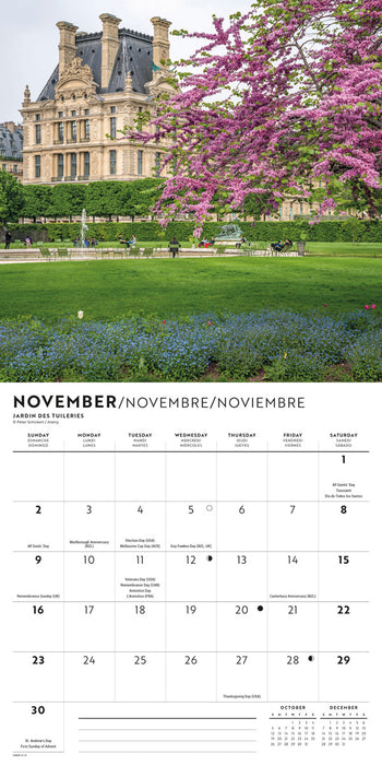 2025 Parisian Lifestyle Mini Wall Calendar