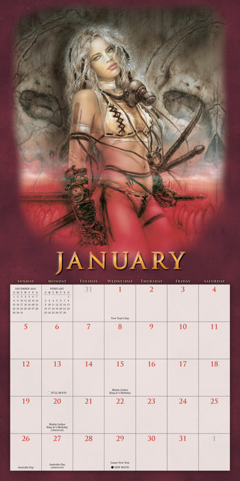 2025 Fantasy Art of Luis Royo Wall Calendar