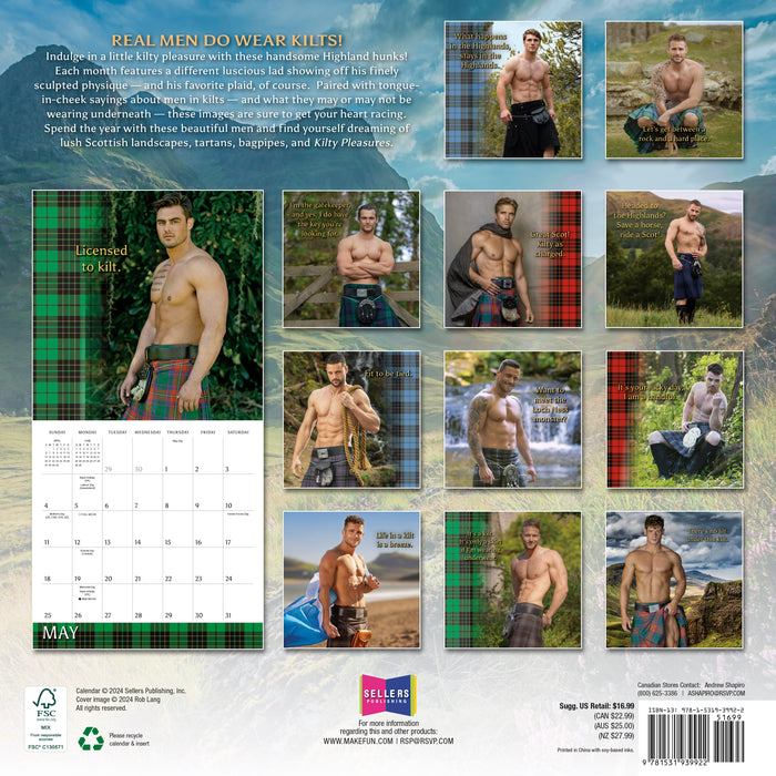 2025 Kilty Pleasures Wall Calendar