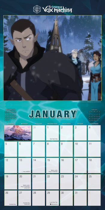 2025 Legend of Vox Machina Wall Calendar (Online Exclusive)