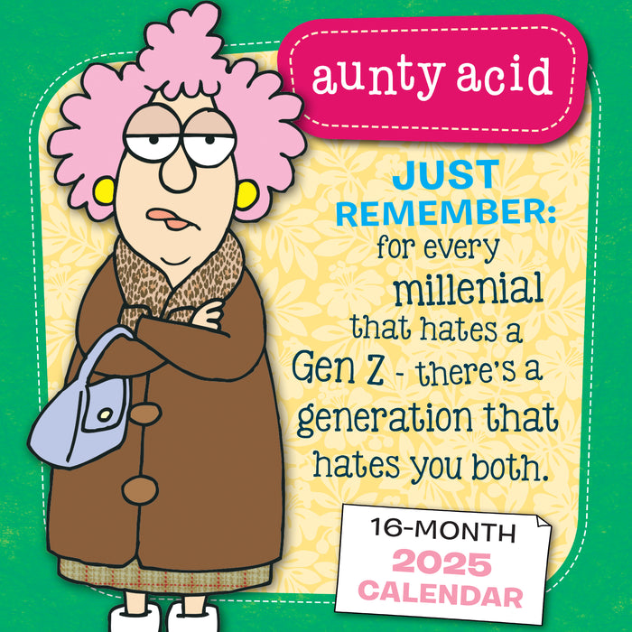 2025 Aunty Acid Wall Calendar